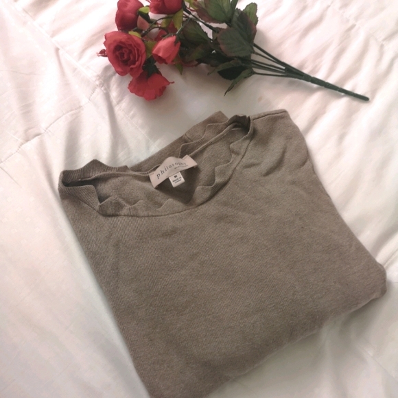 Philosophy 1/4 Sleeve Knit  Top - Picture 1 of 5